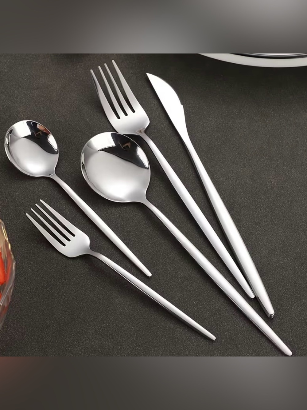 30 pcs Stainless Steel Silver Flatware Set - Modern Home Dining